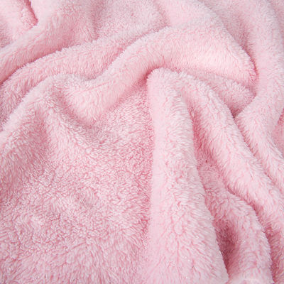 Tissu tissé 100% polyester Sherpa pour couverture à deux côtés