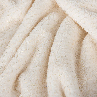Tissu tissé 100% polyester Sherpa pour couverture à deux côtés