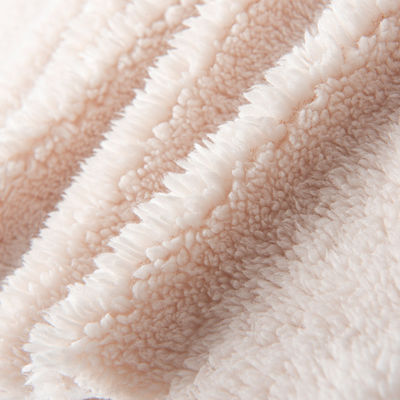 Couverture en laine de chevreuil sherpa 100% en polyester micro polaire avec matériau résistant aux larmes