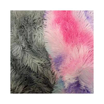 Tissu de jouet 100% polyester à teinture spéciale tricoté en plastique photovoltaïque avec motif en plastique et longue pile