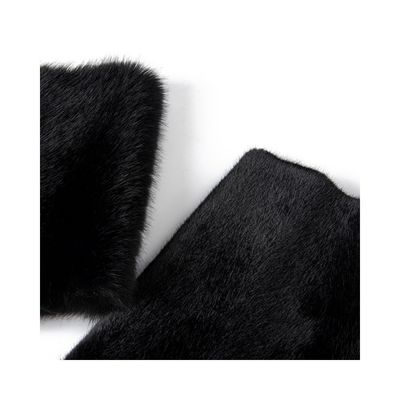 Vêtements chemise à manches de poids élevé fourrure artificielle de renard tissu tricoté type trame