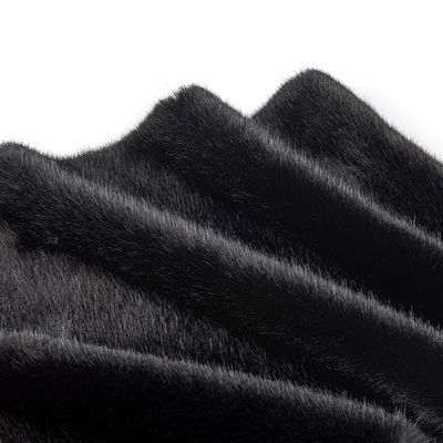 Vêtements chemise à manches de poids élevé fourrure artificielle de renard tissu tricoté type trame