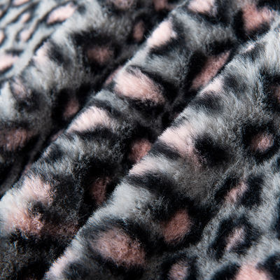 100% polyester super doux imprimé de fourrure de lièvre de lapin Fabrique de fourrure fausse pour la confection de vêtements
