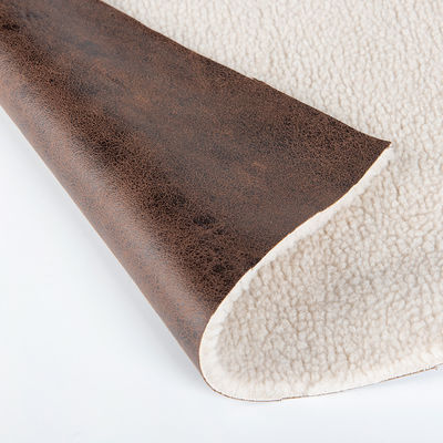 100% polyester Sherpa Vlne Teddy Bondé Suède Tissu tricoté pour la confection de vêtements
