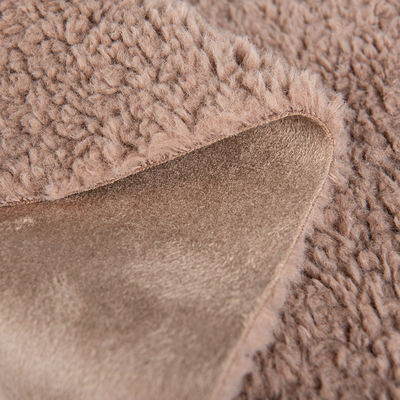 100% polyester Sherpa Vlne Teddy Bondé Suède Tissu tricoté pour la confection de vêtements