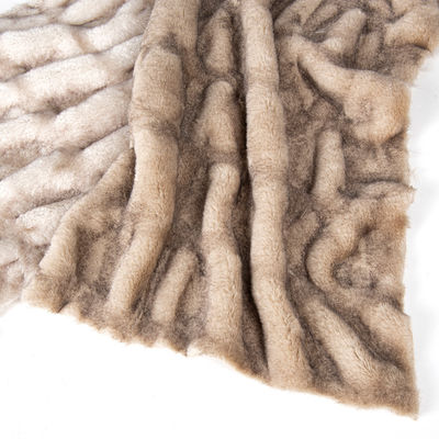 Tissu épais pour textile domestique teint de faux fourrure de lapin 100% polyester élastique