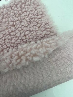 Tissu de laine de polyester Sherpa pour vêtements d'hiver