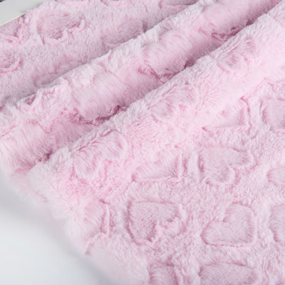 100% polyester lapin faux fourrure tissu pour manteau d'hiver moelleux motifs de pinceau tricot tricoté