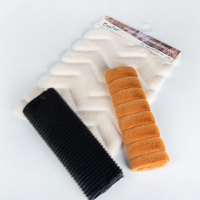 100% polyester lapin faux fourrure tissu pour manteau d'hiver moelleux motifs de pinceau tricot tricoté