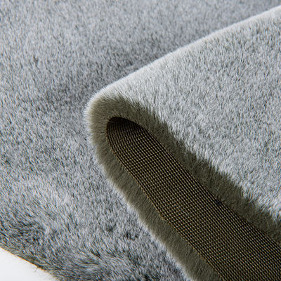 Tissu de fourrure de lapin tricoté avec une pointe blanche à l'impression couleur Luxueux et durable