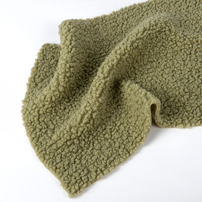 Tissu en peluche de mode 300gm échantillon gratuit pour 100% polyester recyclé Sherpa Teddy Tissu