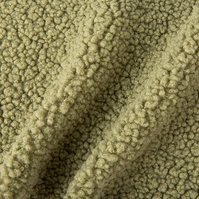 Tissu en peluche de mode 300gm échantillon gratuit pour 100% polyester recyclé Sherpa Teddy Tissu