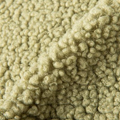 Tissu en peluche de mode 300gm échantillon gratuit pour 100% polyester recyclé Sherpa Teddy Tissu