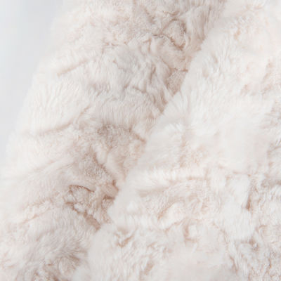 Des modèles personnalisés de faux tissu en fourrure de polyester rayé en relief pour manteau d'hiver pour femmes