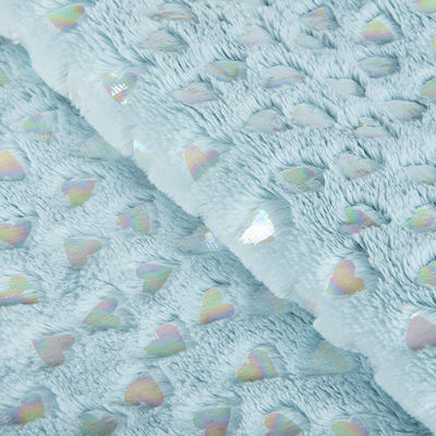 Sacs à motifs brossés 100% polyester argent PV Plush faux fourrure tissu pour textile domestique