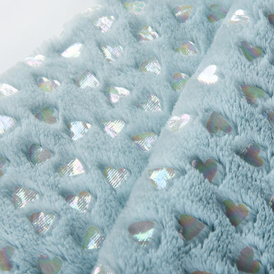 Sacs à motifs brossés 100% polyester argent PV Plush faux fourrure tissu pour textile domestique