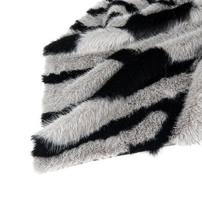 Vêtements en peluche pour femmes, en tissu, en fourrure longue, en fourrure jaquard, en fourrure fausse, pour une densité artificielle