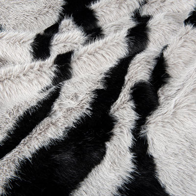 Vêtements en peluche pour femmes, en tissu, en fourrure longue, en fourrure jaquard, en fourrure fausse, pour une densité artificielle