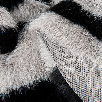 Vêtements en peluche pour femmes, en tissu, en fourrure longue, en fourrure jaquard, en fourrure fausse, pour une densité artificielle