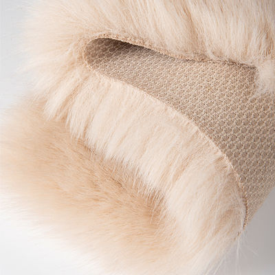 Tissu en fourrure de lapin faux 100% polyester doux pour ponchos d'hiver et pulls de dames