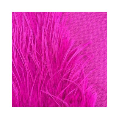 Collier en fourrure fausse en peluche à longue pile avec technique de soutien tricotée