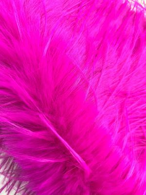 Collier en fourrure fausse en peluche à longue pile avec technique de soutien tricotée