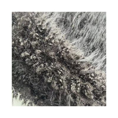 Tissu de fourrure fausse longue pile avec motif teint à la pointe et 1200gm