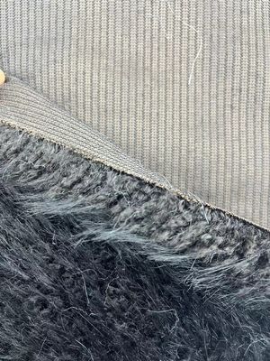 Tissu de fourrure fausse longue pile avec motif teint à la pointe et 1200gm
