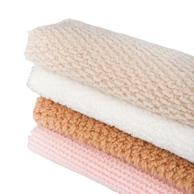 100% polyester en tissu de fourrure à tricot doux en peluche Shu Velveteen Mirco Sherpa