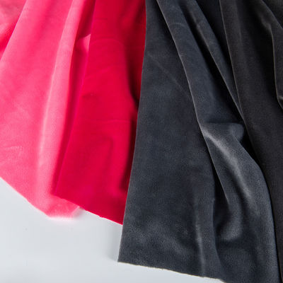 Tissu de velours en peluche courte 95%Polyester 5%Spandex Elastique Couleur personnalisée