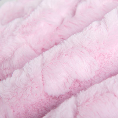 Tissu de moquette en fourrure de lapin avec motif de conception largeur 58/60" tissage de type tricoté