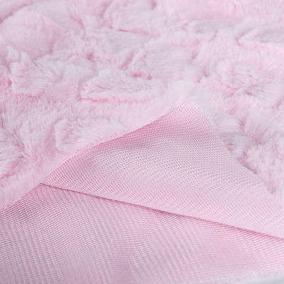 Tissu de moquette en fourrure de lapin avec motif de conception largeur 58/60" tissage de type tricoté