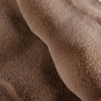 Tissu tricoté de luxe à pile longue 100% polyester faux lapin faux fourrure pour capuche et écharpe