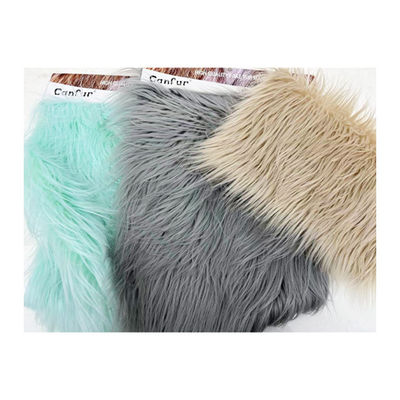 450 grammes de tissu de fourrure imprimé coloré pour tapis à longue pile en peluche rideau en peluche 65 mm