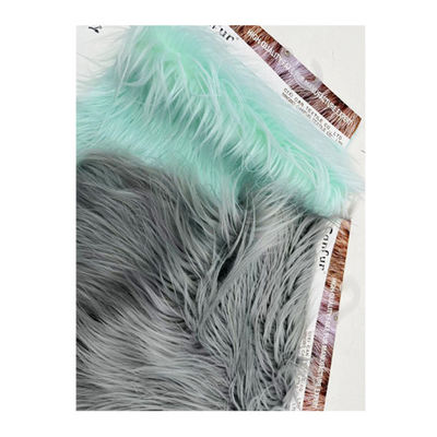 450 grammes de tissu de fourrure imprimé coloré pour tapis à longue pile en peluche rideau en peluche 65 mm
