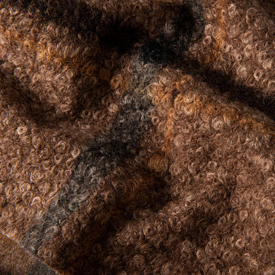 Tissus de polyester en tissu de fourrure de Teddy pour vêtements de froid