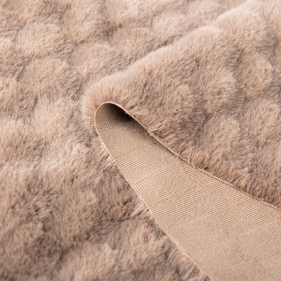 Tissu en fourrure de lapin à la peau douce et brossée pour vêtement/tissus domestiques/chaussettes