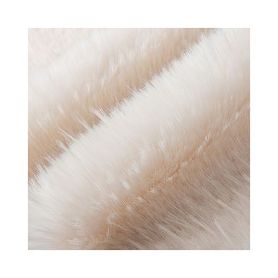 Couleurs personnalisées 100% polyester faux fourrure Tissu pour vêtements de manteau de femme haute densité