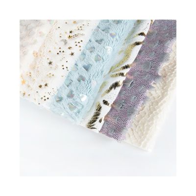 Couleur personnalisée Tissu de laine en flane en relief à double face pour personnalisation