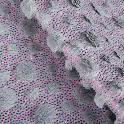 Couleur personnalisée Tissu de laine en flane en relief à double face pour personnalisation