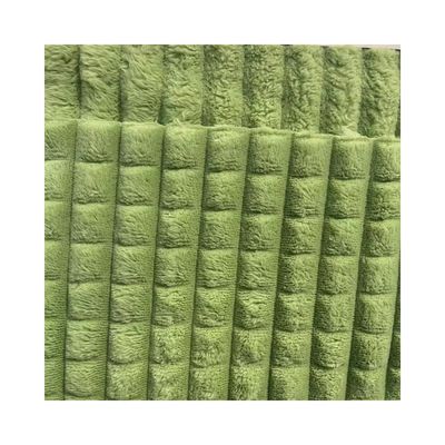 Tissu à carreaux à double face en flanelle de laine pour couverture d'hiver Super Soft 100 Polyester