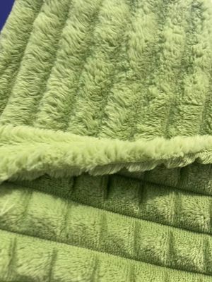 Tissu à carreaux à double face en flanelle de laine pour couverture d'hiver Super Soft 100 Polyester
