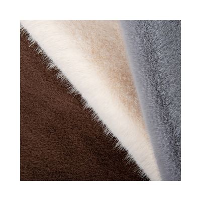 Poids moyen 360gm 100% polyester fourrure de lapin Fabriques en fourrure fausse pour vêtements d'hiver