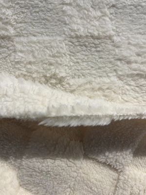 Tissu de laine à motif jacquard à tricot doux pour Shu Velveteen double face Mirco Sherpa