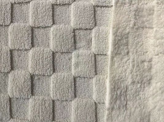 Tissu de laine à motif jacquard à tricot doux pour Shu Velveteen double face Mirco Sherpa