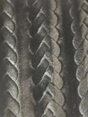 Soft Hand Feel faux manteau noir avec 1150g/m2 de poids et techniques de soutien tricotées