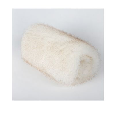 100%polyester Tissu tissé tricoté de fourrure fausse douce avec un poids élevé et des cheveux longs