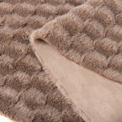 Tissu de fourrure artificielle 100% polyester brossé pour femmes largeur de manteau 58/60