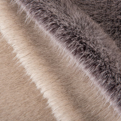 Longueur de pile 70-80 mm Cheveux acryliques à pointe de teinture Tissu de fourrure synthétique pour manteau d'hiver