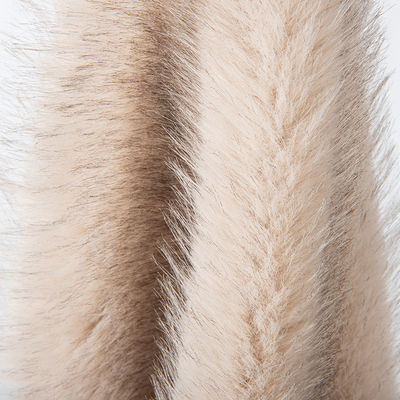 Longueur de pile 70-80 mm Cheveux acryliques à pointe de teinture Tissu de fourrure synthétique pour manteau d'hiver